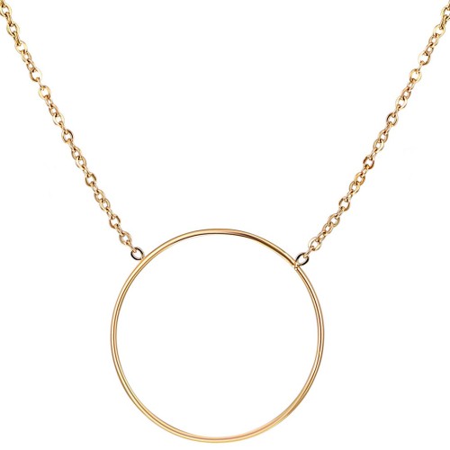 Collier KATE Gold pendentif anneau ajouré Doré Acier inoxydable doré à l'or fin