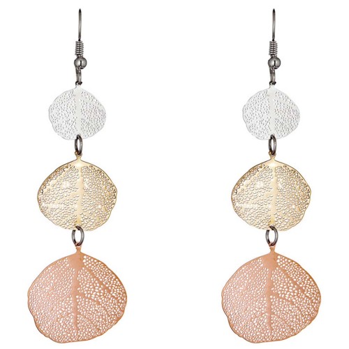 Boucles d'oreilles PALMELA All Gold Argent Doré Rosé Acier inoxydable doré à l'or fin rosé et jaune