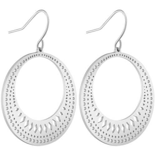 Boucles d'oreilles TORN Silver Argent Acier inoxydable