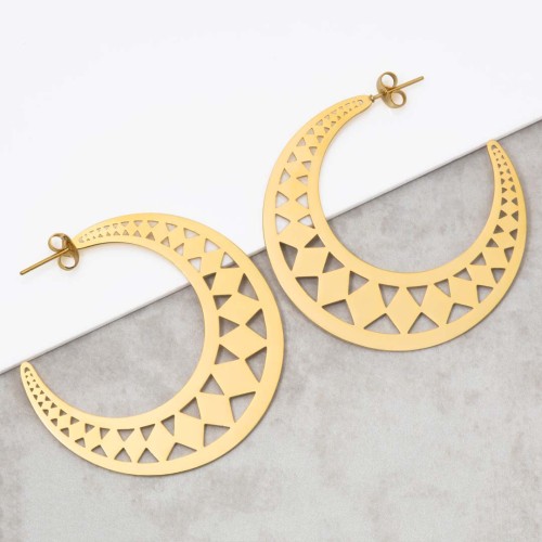 Boucles d'oreilles PROMETHEE Doré Acier inoxydable doré à l'or fin