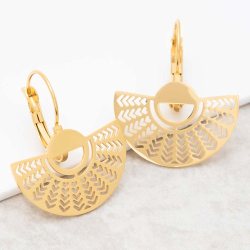 Boucles d'oreilles ELINE Doré Acier inoxydable doré à l'or fin