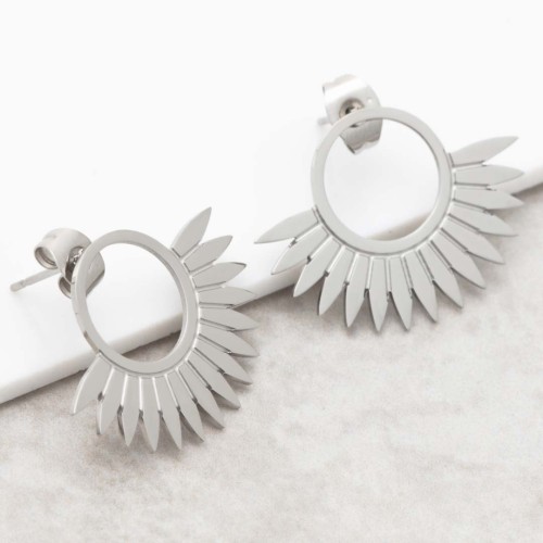 Boucles d'oreilles JANGO Argent Acier inoxydable