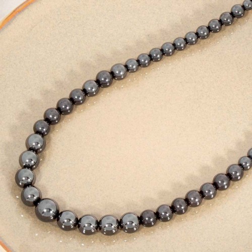 Collier MARGO Black Gold Ras de cou princesse Pierre semi-précieuse Doré et Noir Laiton Hématite