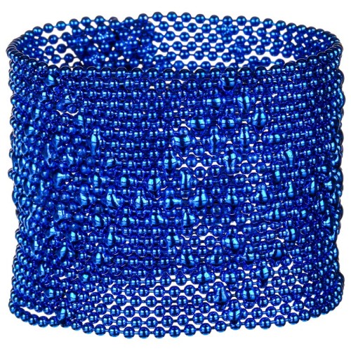 Bracelet ARMADOR Navy Blue Manchette souple Multirangs Cotte de maille Bleu et Bleu Marine Laiton