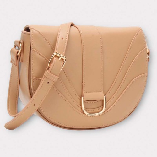 Maroquinerie LISE Beige Gold Sac bandoulière Classique chic Doré et Beige Cuir synthétique Laiton doré