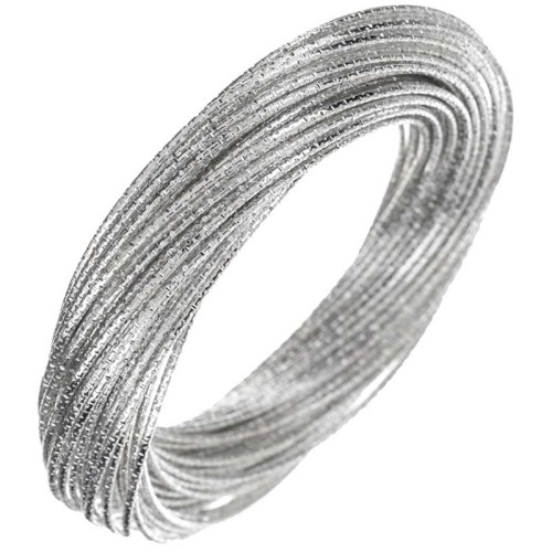 Bracelet CENTILLA Silver Jeu de joncs rigides Semainier Argenté Rhodium