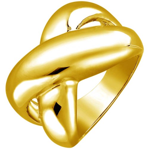 Bague SIMPLY Gold Jonc ajouré Croisé Doré Rhodium