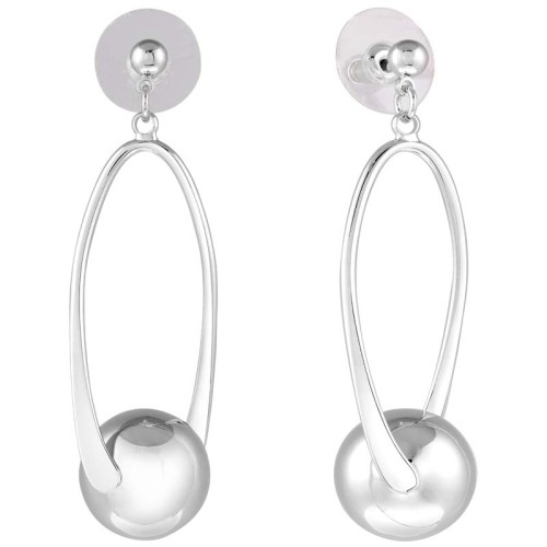 Boucles d'oreilles ODELIA Silver Pendantes ajourées Balançoire à perle Argenté à l'argent fin