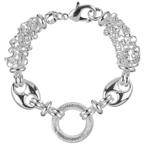 Bracelet BRASIL Silver Bracelet chaine souple Grains de café Argenté à l'argent fin