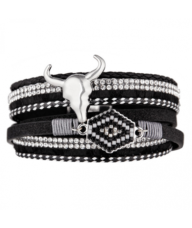 BRACELET - DOBLE TORECILA NEGRA