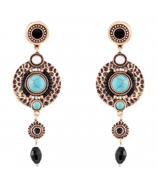 BOUCLES D'OREILLES - IGACIO DORADA BLUE