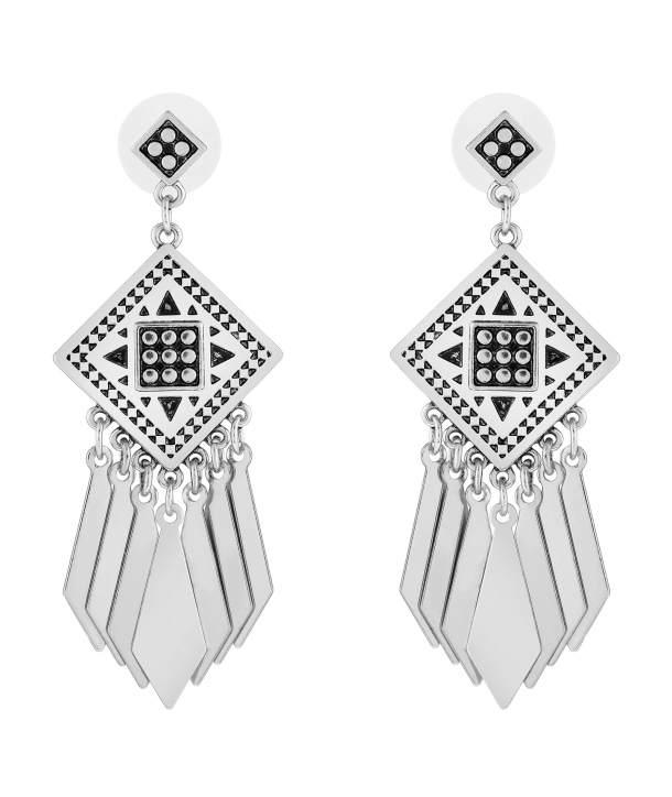 BOUCLES D'OREILLES - QUETZAL PLATA