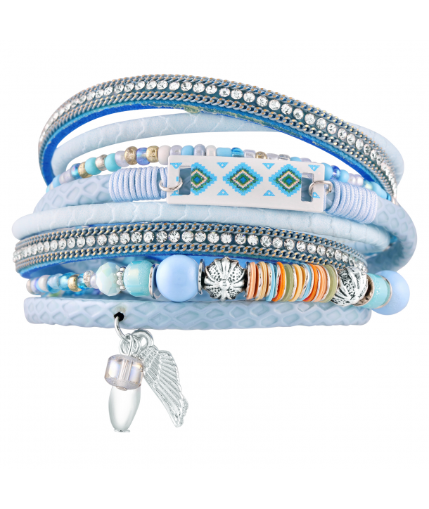 BRACELET - DOBLE VANILHAS SKYBLUE