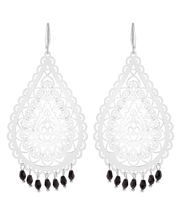 BOUCLES D'OREILLES - CATALINA SILVER BLACK