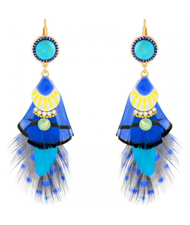 BOUCLES D'OREILLES - CONDORIS BLUE LEMON