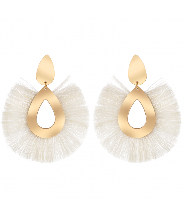 BOUCLES D'OREILLES - VANCOUVER DORADA BLANCO