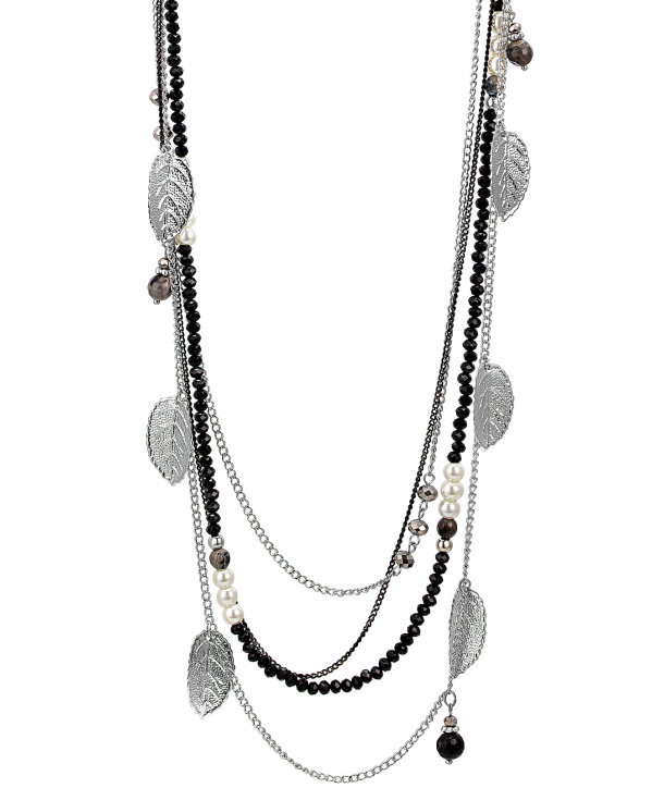 COLLIER - ECUAHOJAS NOCHE SILVER