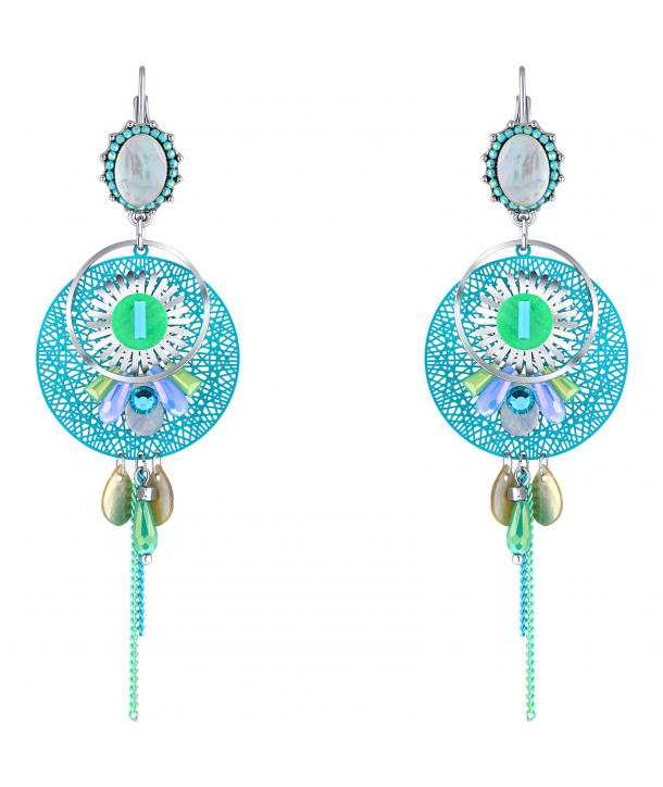 BOUCLES D'OREILLES - LINDA SILVER BLUE LAGOON