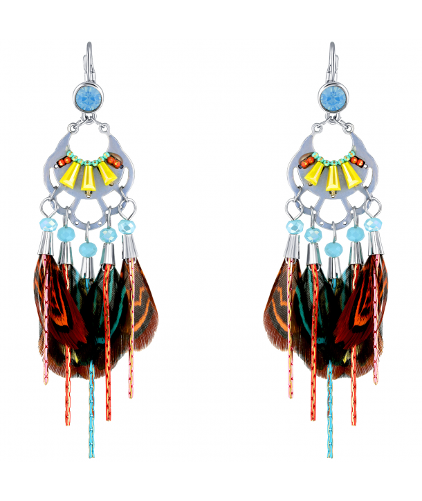 BOUCLES D'OREILLES - MOUNTAIN ROCKS COLOR SILVER