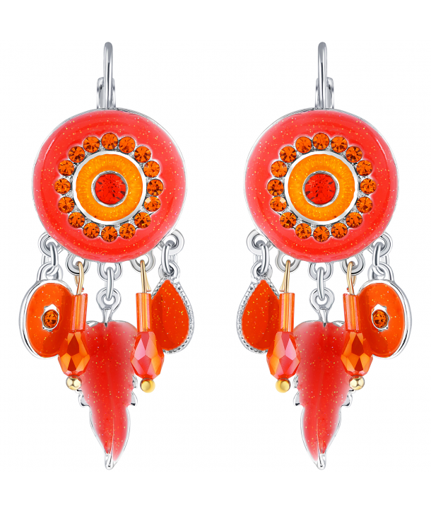 BOUCLES D'OREILLES - MALDIVES NARANJA SILVER