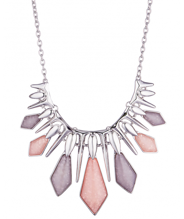 COLLIER - SOLAR ROSA GREY SILVER