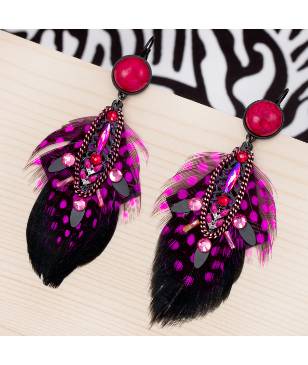 BOUCLES D'OREILLES - GALAPANGA ROSA NOCHE