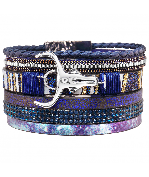 BRACELET - TORECILA BLUE SILVER