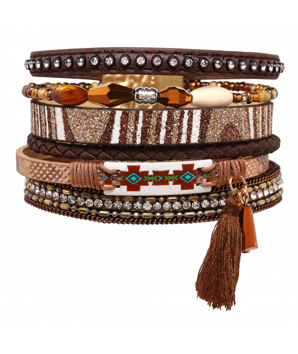 BRACELET -VANILHAS CHOCO DORADA