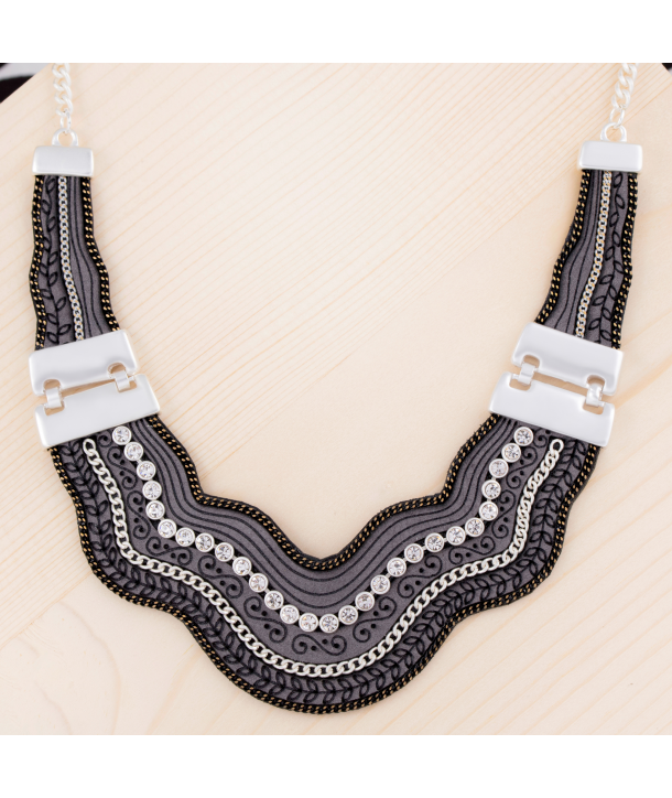 COLLIER -  BLAUS GREY SILVER