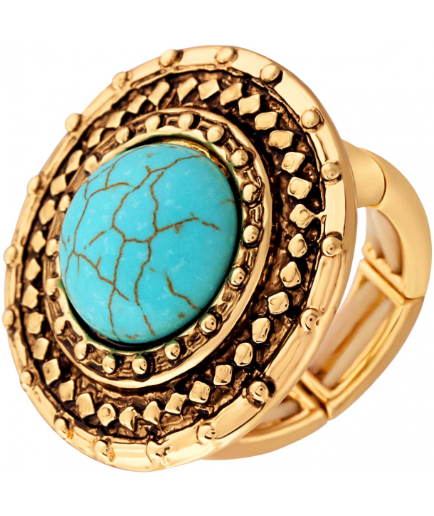 BAGUE - BALTESA TURQUOISE DORADA